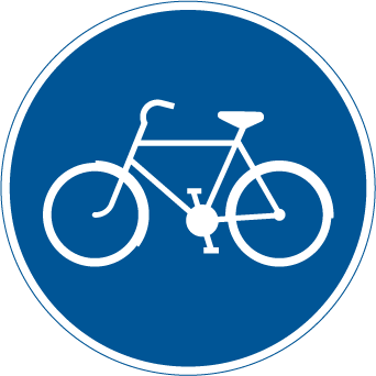 Ikon för påbjuden cykelbana